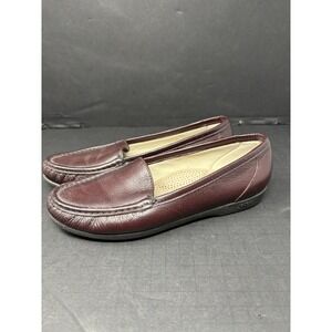 SAS Womens Simplify Slip-On Burgundy Leather Comfort Made USA Size‎ 7 S